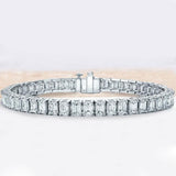 Emerald Cut Tennis Bracelet Made with Swarovski Elements