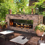 Empire Comfort Systems Carol Rose Coastal Natural Gas Outdoor Linear See Through Fireplace [OLL48/60SP12SN] (SAK39794)