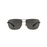 Emporio Armani EA2033 Gunmetal Rubber Aviator Sunglasses 64mm