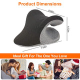 Ergonomic Heated Neck Stretcher Cervical Traction Therapy Pillow with Graphene Heating Pad