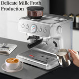 Espresso Machine ,Semi-Automatic Coffee Maker with Bean Grinder and Milk Frother Steam Wand CM8050