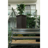 Lakeland 38 in. Espresso Plastic Planter with Liner