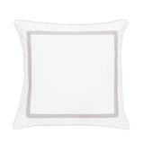 Classic Double Border Percale Cotton Euro Sham Pair