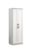 Evelyn 23" White Sleek Storage Cabinet with Framed Panel Design