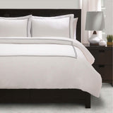 Exquisite Hotel Satin Stitched 100% Cotton Percale Duvet Set