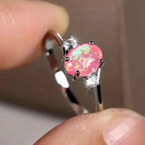 Exquisite Oval Artificial Opal Rings