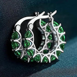 Exquisite Zirconia Hoop Earrings