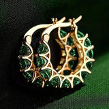 Exquisite Zirconia Hoop Earrings