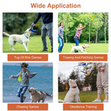 Extendable Dog Flirt Pole with 2 Replaceable Interactive Tail Toys