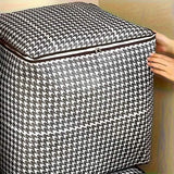 Extra Large 47.55 Gallon Plaid Thickened Storage Box