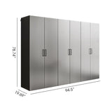 Extra Large Heavy-Duty 96-Inch Garage Cabinet Storage Set With Soft-Close Doors And Adjustable Shelves (SAK74369)