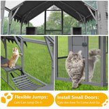 Alora Extra Large Outdoor Cat Kitten Playpen House With Platforms, And Waterproof Cover (SAK55092)