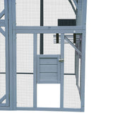 Alora Extra Large Outdoor Cat Kitten Playpen House With Platforms, And Waterproof Cover (SAK55092)