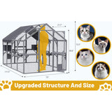 Alora Extra Large Outdoor Cat Kitten Playpen House With Platforms, And Waterproof Cover (SAK55092)