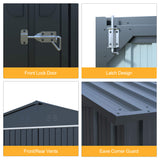 Alora Extra-Large Outdoor Galvanized Steel Outdoor Storage Shed With Skylight Roof (SAK42671)
