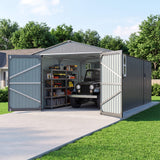 Alora Extra-Large Outdoor Galvanized Steel Outdoor Storage Shed With Skylight Roof (SAK42671)