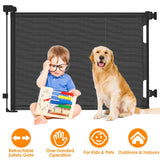Extra Wide Child Safety Gate Retractable Door