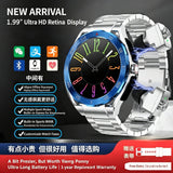 2-in-1 Smart Watch & Bluetooth Earphones, MP3 Player, Heart Rate Sleep Monitor Pedometer