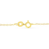 Yellow Color Plated Sterling Silver Diamond Station Necklace (1/2 cttw, K-L Color, I2-I3 Clarity)