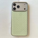 Polka Dot Pattern Silver Plated Phone Case