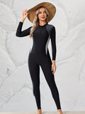 Long-sleeve Swimsuit That Flatters Curvy Figures And Provides Modest Coverage