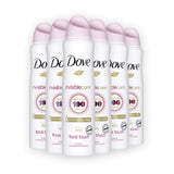 Dove Invisible Care Floral Touch Antiperspirant Deodorant Spray 150ML 30.42 Fl Oz (Pack of 6)