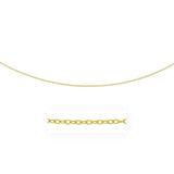 2.5mm 14k Yellow Gold Pendant Chain with Textured Links