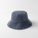 Personalized Distressed Simple Solid-Colored Bucket Hat