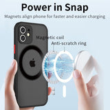 Magnetic Wireless Full-body Matte Protective Case For Phones