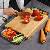 Bamboo Cutting Board With Drawer Chopping Block
