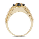 0.91 Carat Genuine Black Diamond .925 Sterling Silver Ring