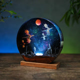 Resin Lamp Ice Dragon And Fire Dragon Personalized Epoxy