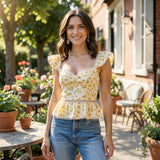 Rahi Petra Floral Print Bustier Top, Size XS