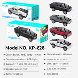 KP-828 Best-Selling Bluetooth Speaker Cyber Style Car Model With Dynamic Color Screen Wireless Subwoofer And Ambient Lighting Factory Direct Stock