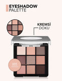 Flormar 9-Color Eyeshadow Palette Matte & Shimmer 9g