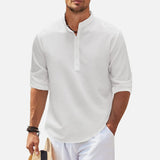 Mens Cuffed Button Down Collar Shirt