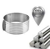 Adjustable Mousse Ring, Round Adjustable-size Layered Cake Mold, Baking Tool