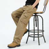 Men's Casual Plus-Size Multi-Pocket Work Pants