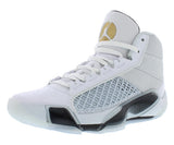 NIKE Air Jordan XXXVIII FIBA Basketball Shoes (FN7481-100 White/Pure Platinum/Metallic Gold) Size 9