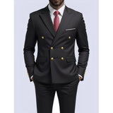 Mens Double-Breasted Fashionable Casual Blazer