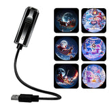 Portable USB Starry Sky Projection Night Light With Interchangeable Slides