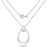 0.14 Carat Genuine White Diamond .925 Sterling Silver Pendant