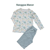 Bamboo Cotton Knitted Parent-child Homewear Clothes Pajamas Suit