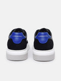 Ferragamo Men Cassina' Black Leather Blend Sneakers