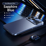 Solid Color Minimalist Metal Anti Drop Phone Case