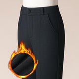 High-waisted Slimming Straight-leg Cigarette Pants For Petite Figures