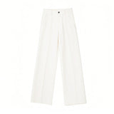 A-line Straight-leg Relaxed-fit Casual Work Trousers Mens Simple And Comfortable Long Pants
