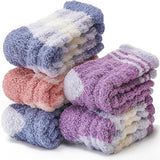 Striped Mid-calf Thickened Warm Coral Fleece Socks
