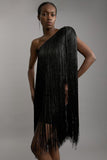 Sleek And Playful Tassel Skirt Party Dress