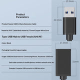 USB 3.0 Male-to-female Data Extension Cable